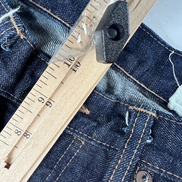 Rouge Territory Selvedge Jean Men Measured 33x30 Skinny Dark Blue 6 Pocket Denim - Picture 15 of 16